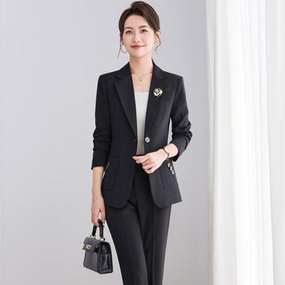 新品西装外套女春季新款教师讲师气质工作服正装职业西服套裤面试