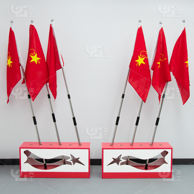 学校少先队插旗架木质底座大队部礼堂插旗座旗杆架旗帜摆放架收纳