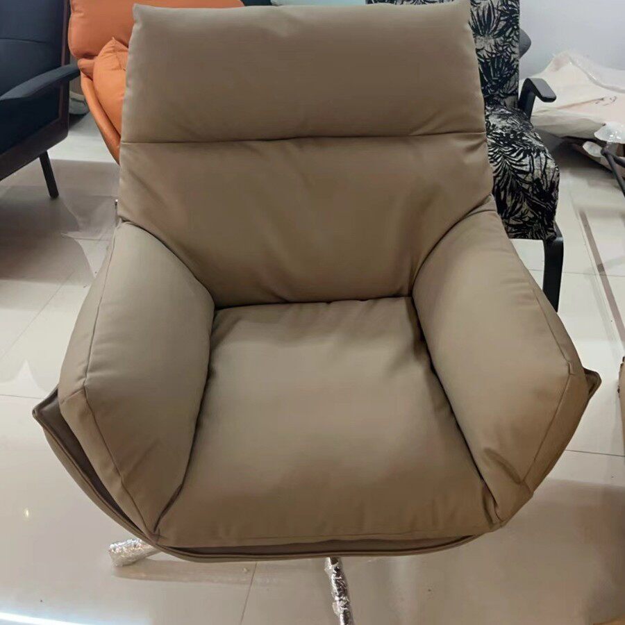 简约现代劳伦斯单人沙发椅家用客厅轻奢高级感旋转懒人沙发休闲椅