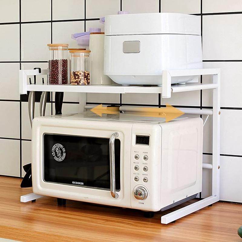 微波炉架子台面收纳支架厨房置物架家用电饭锅双层烤箱桌面可伸缩,厨房/烹饪用具,微波炉置物架,淘宝优惠券,粉丝福利购,淘宝优惠卷