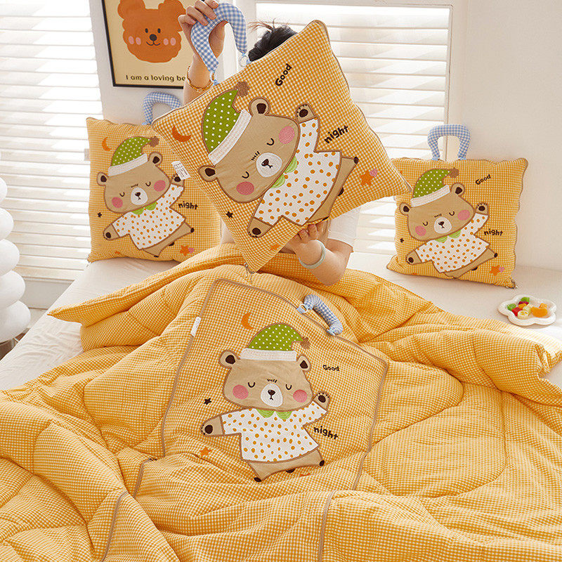 全棉色织抱枕被子两用办公室午睡空调盖毯学生宿舍折叠靠垫纯棉被,居家布艺,抱枕被,淘宝优惠券,粉丝福利购,淘宝优惠卷