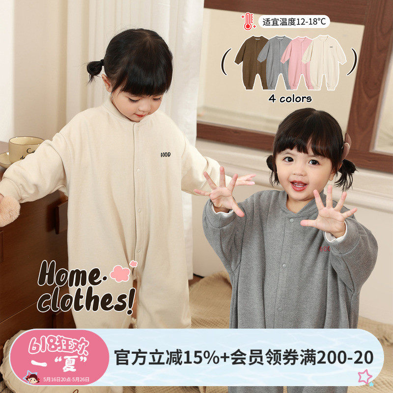 小o爸女婴童 冬季哈衣2025新款宝宝加厚爬服保暖连体衣外出服