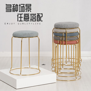 凳子家用网红懒人小凳子矮凳经济型圆凳北欧现代简约轻奢餐桌板凳