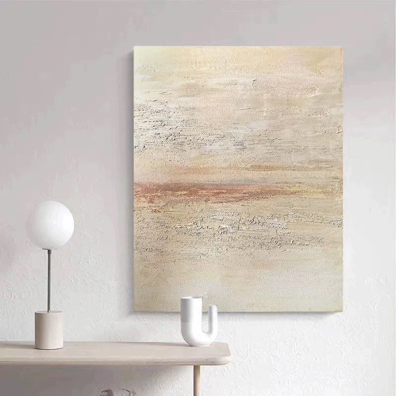 手绘油画抽象侘寂风玄关装饰画现代简约客厅挂画立体肌理书房壁画图片