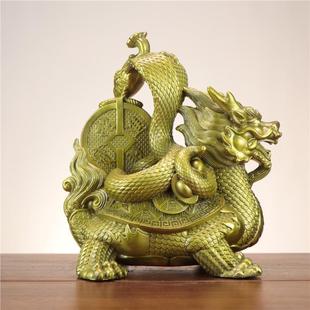 黄铜玄武铜金钱玄武调整房屋四大神兽玄武家居办公室铜玄武摆 新品