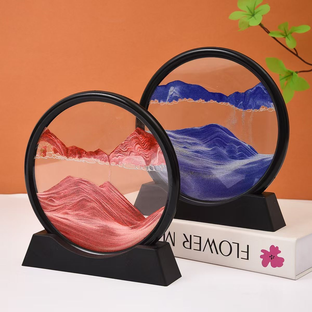 速发网红款3d立体流沙画摆件沙漏解压桌面装饰品礼物客厅家居办公