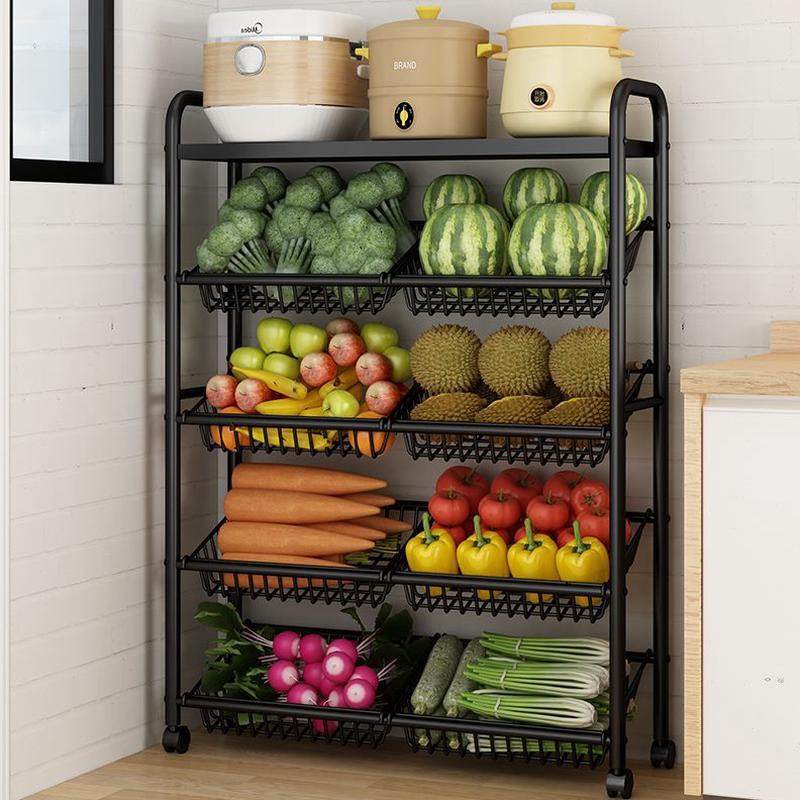 小推车水果厨房置物架储物架杂物厨房蔬菜收纳筐多层放菜篮子落地,厨房/烹饪用具,厨房置物架/置物柜/角架,淘宝优惠券,粉丝福利购,淘宝优惠卷