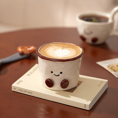 特别好看的马克杯陶瓷手握杯小众咖啡杯拿铁杯家用漂亮杯子早餐杯