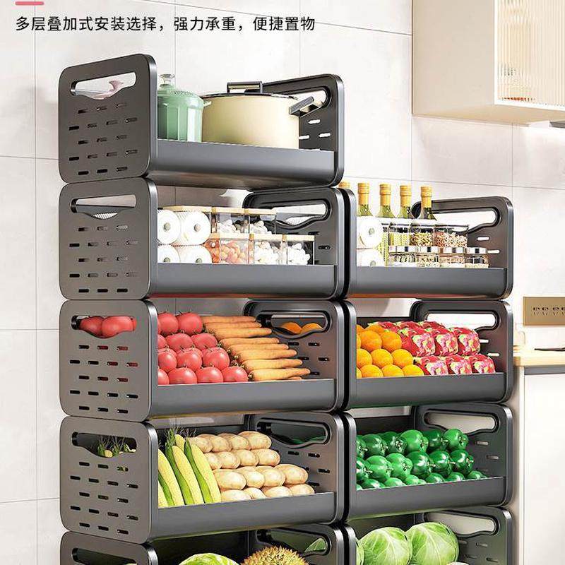 子家用菜架水果落地收纳筐篮子果蔬菜厨房蔬菜置物架放可移动多层,厨房/烹饪用具,果蔬置物架/篮/框,淘宝优惠券,粉丝福利购,淘宝优惠卷