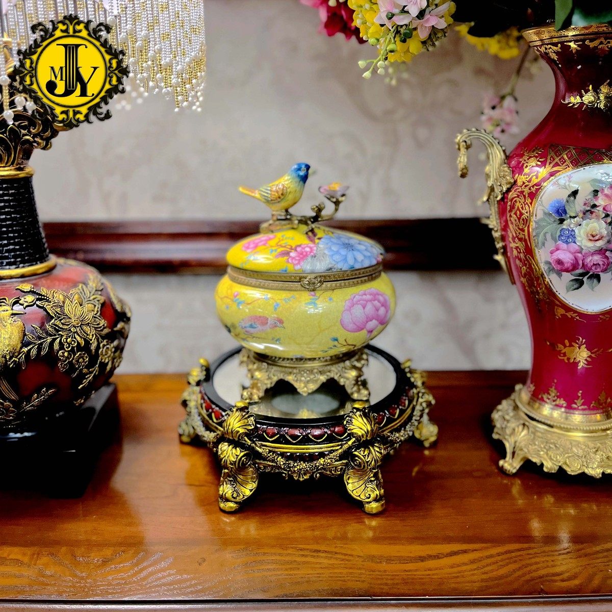 一等品 铜配瓷首饰盒法式宫廷风美式别墅卧室梳妆台床头酒柜摆件,家居饰品,装饰摆件,淘宝优惠券,粉丝福利购,淘宝优惠卷