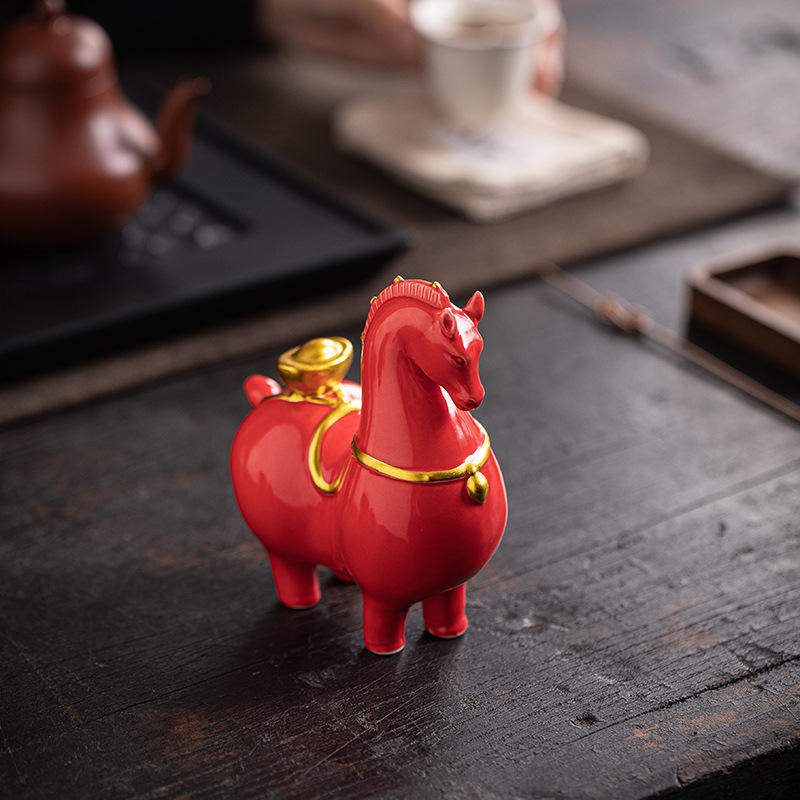 《办公室有钱》陶瓷摆件马生肖家居书桌柜新中式装饰马上招财礼品,特色手工艺,其他特色工艺品,淘宝优惠券,粉丝福利购,淘宝优惠卷