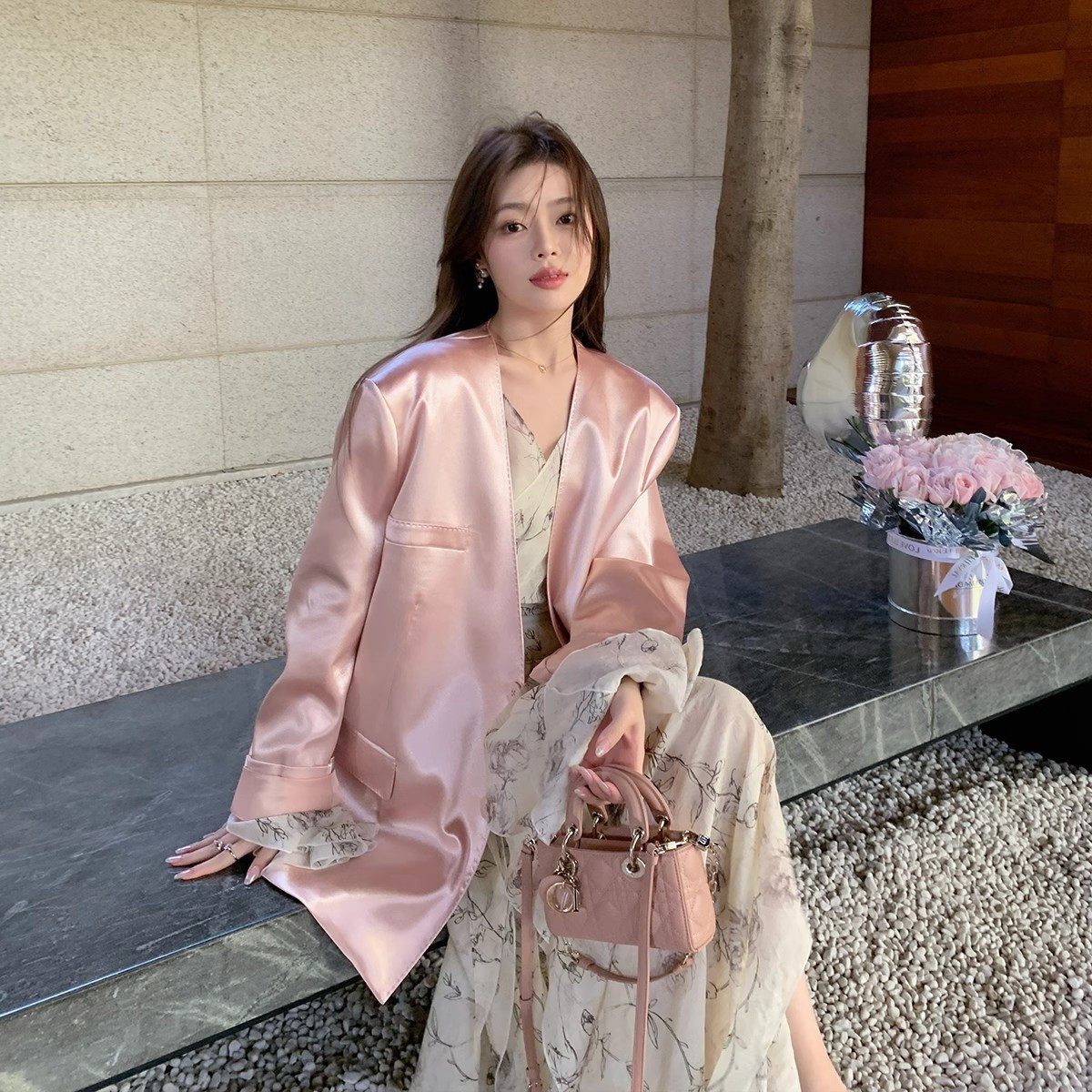 夏季新中式国风白色V领印花收腰喇叭袖开叉仙女,女装/女士精品,连衣裙,淘宝优惠券,粉丝福利购,淘宝优惠卷