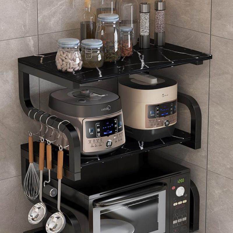 厨房置物架双层微波炉烤箱架子台面储物架家用桌面电饭锅收纳支架,厨房/烹饪用具,微波炉置物架,淘宝优惠券,粉丝福利购,淘宝优惠卷