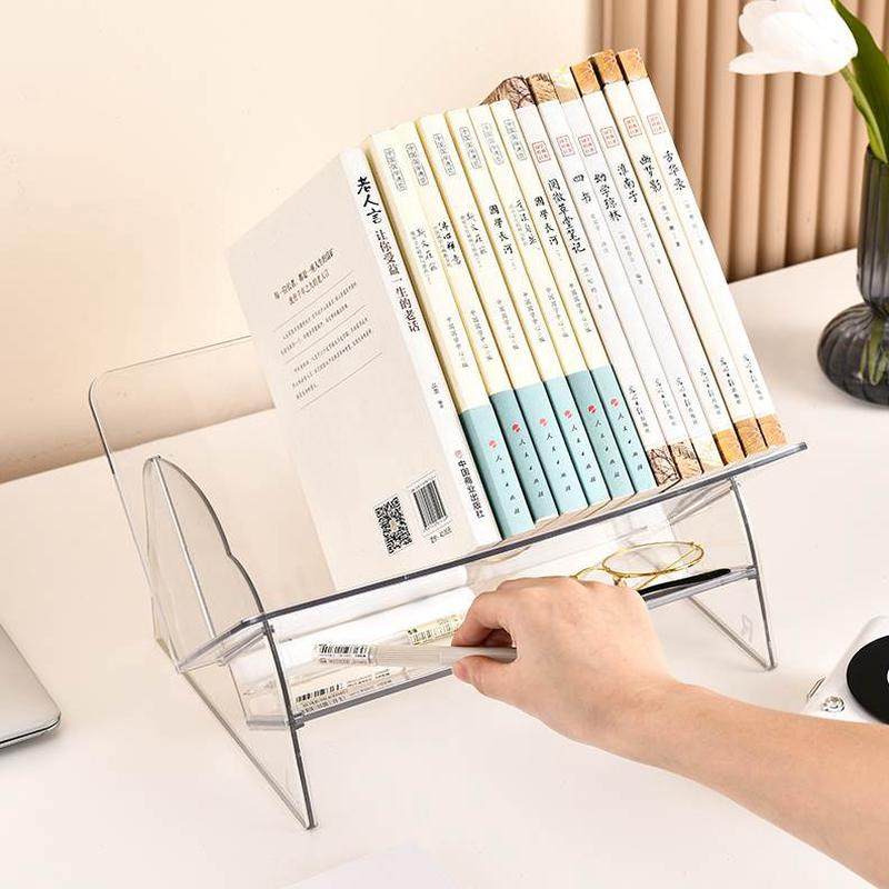 加厚书架儿童学习书立架办公用品塑料资料框桌面文件框多层折叠,收纳整理,书桌收纳置物架,淘宝优惠券,粉丝福利购,淘宝优惠卷