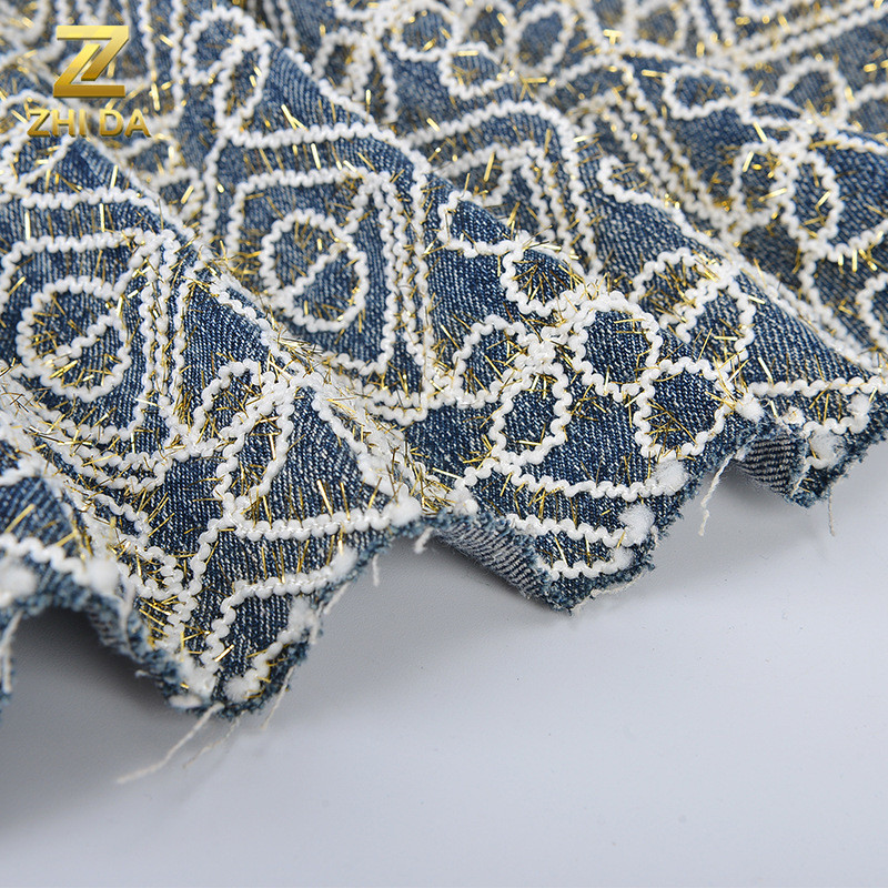工艺手袋洗水牛仔绣花面料 箱包精湛鞋帽窗帘装饰布面料