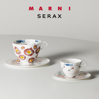 比利时Serax Marni联名款骨瓷咖啡杯碟套装下午茶杯子壶 糖缸奶盅