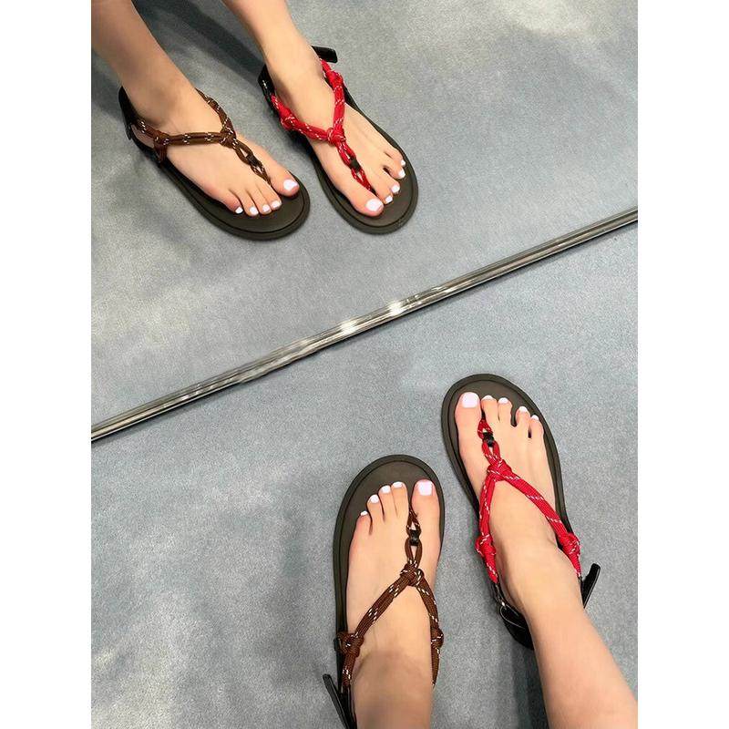 高级感仙女凉鞋2025夏季新款人字拖鞋女外穿夹趾度假沙滩平底凉拖,女鞋,沙滩鞋,淘宝优惠券,粉丝福利购,淘宝优惠卷