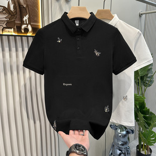 男士 好货英伦风刺绣高端polo衫 新款 男生痞帅翻领短袖 带领 2025夏季