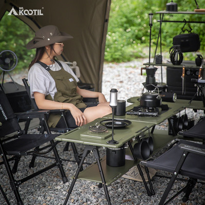 户外炉具桌露营战术桌便携式多功能折叠升降igt桌子置物架子