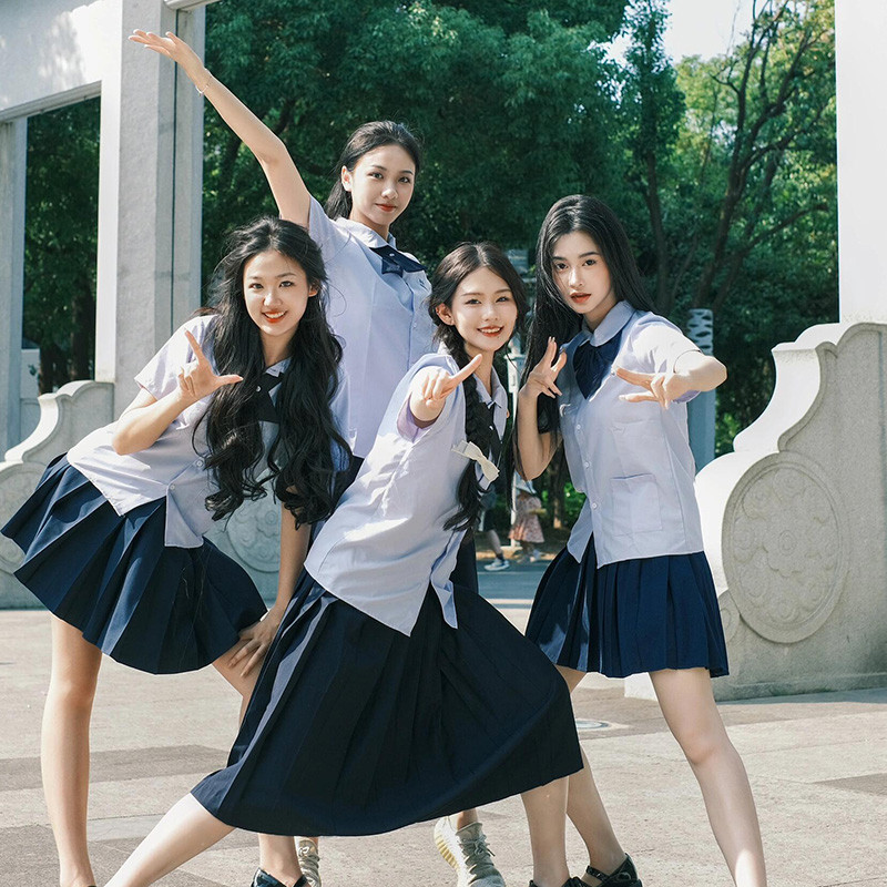 高货速发泰国泰式校服jk制服男女高初中日系学院风运动会毕业班服