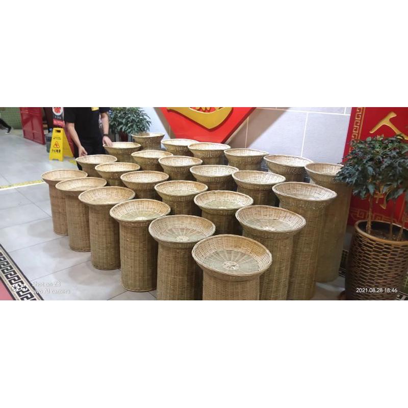 农产品显示展销架 竹编连体筐置物架多层货架储物架陈列产品展架