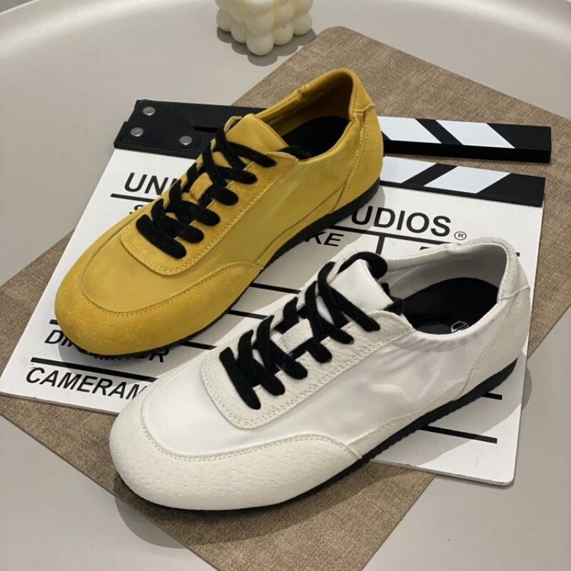 黄色德训鞋女2025新款春季百搭轻便软底时尚休闲跑鞋平底运动单鞋,女鞋,时尚休闲鞋,淘宝优惠券,粉丝福利购,淘宝优惠卷