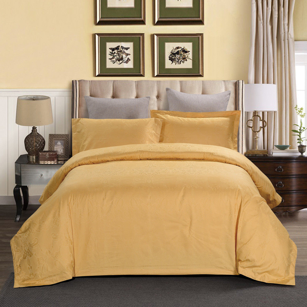 五星级酒店贡缎提花布草民宿宾馆定制全棉四件套批发可定制