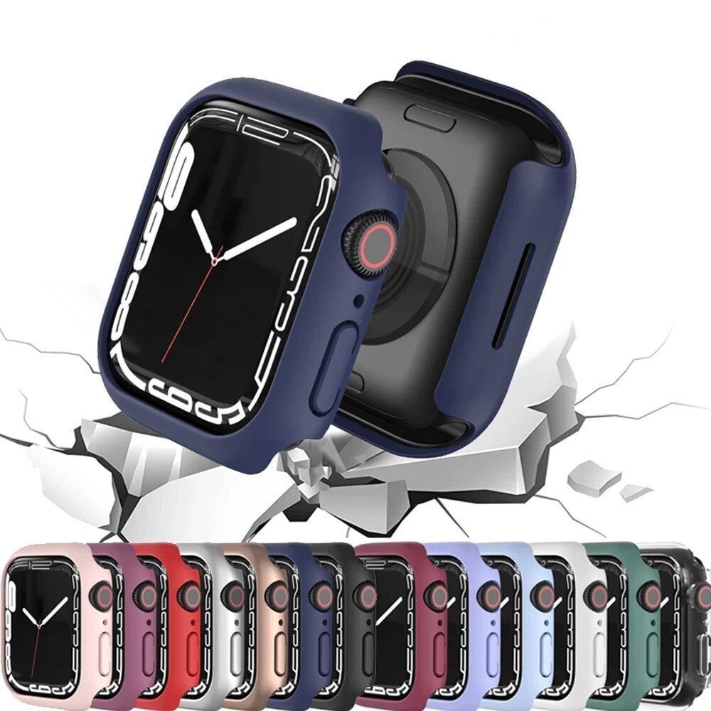 适用苹果手表一体表壳APPLE WATCH套PC钢化膜iwatch5代全包保护壳