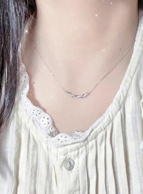 999纯银微笑项链女生轻奢小众交织锁骨链2025新款爆款情人节礼物