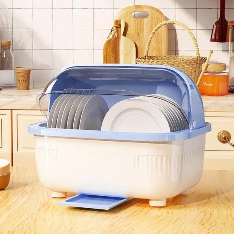 沥水碗架厨房碗碟收纳置物架塑料家用带盖防尘餐具盘子碗筷收纳盒,厨房/烹饪用具,碗架,淘宝优惠券,粉丝福利购,淘宝优惠卷
