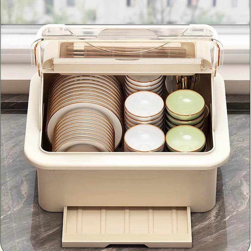 家用碗柜碗筷收纳盒放碗碟餐具收纳架厨房翻盖碗架带盖沥水,厨房/烹饪用具,碗架,淘宝优惠券,粉丝福利购,淘宝优惠卷