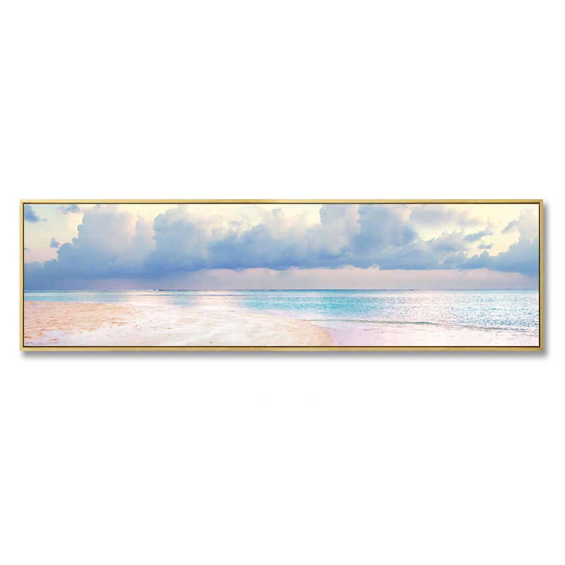 卧室床头装饰画北欧ins横幅壁画现代简约温馨客厅背景墙抽象挂画