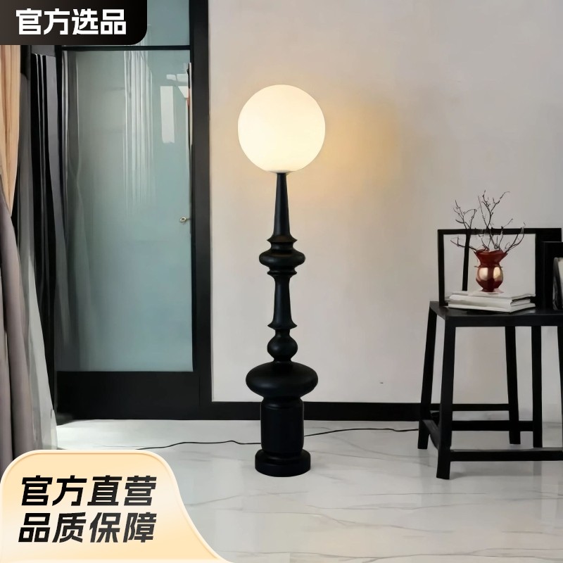 意式复古设计中古罗马柱落地灯现代样板房客卧室书房装饰立式台灯