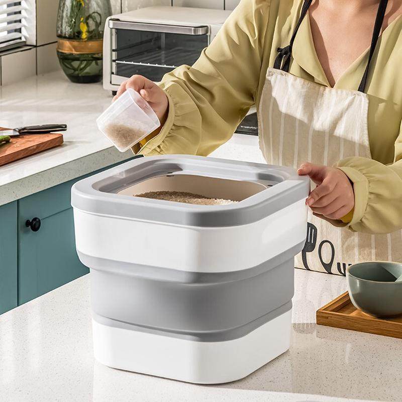 厨房家用米箱密封防尘防潮可折叠米桶大容量储粮罐面粉杂粮收纳箱,厨房/烹饪用具,米桶/米缸,淘宝优惠券,粉丝福利购,淘宝优惠卷