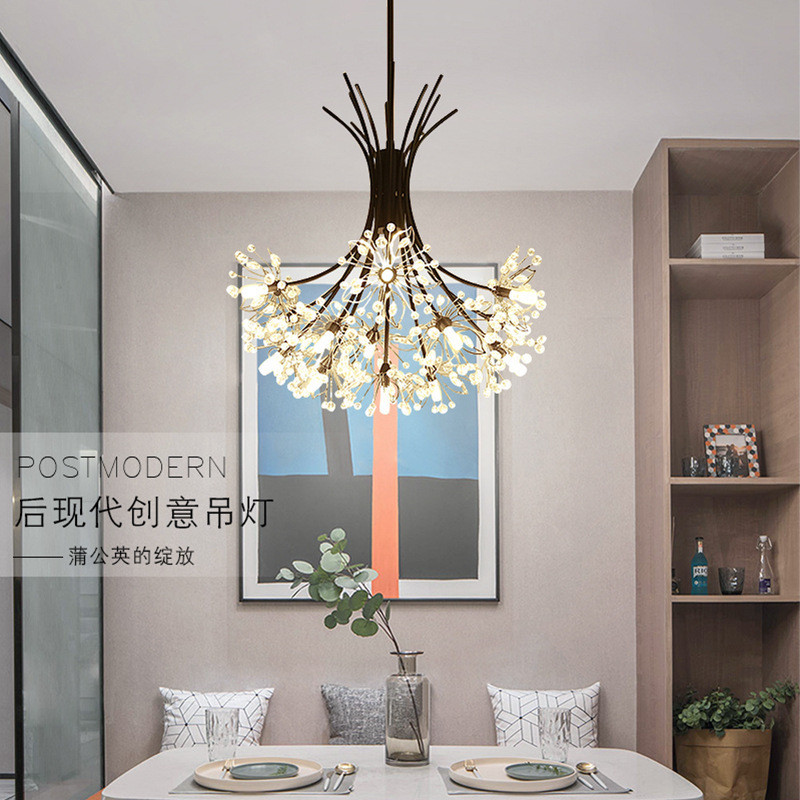 客厅吊灯后现代大气轻奢书房设计师花朵北欧风格个性艺术餐厅灯具