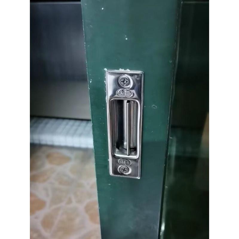 移窗钩锁老式90型钩锁铝合金自动碰锁不锈钢门窗锁扣配件推拉门锁
