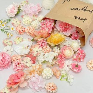 仿真小花朵混搭diy手工材料包花头手作簪花头饰花环发簪裙撑装 饰