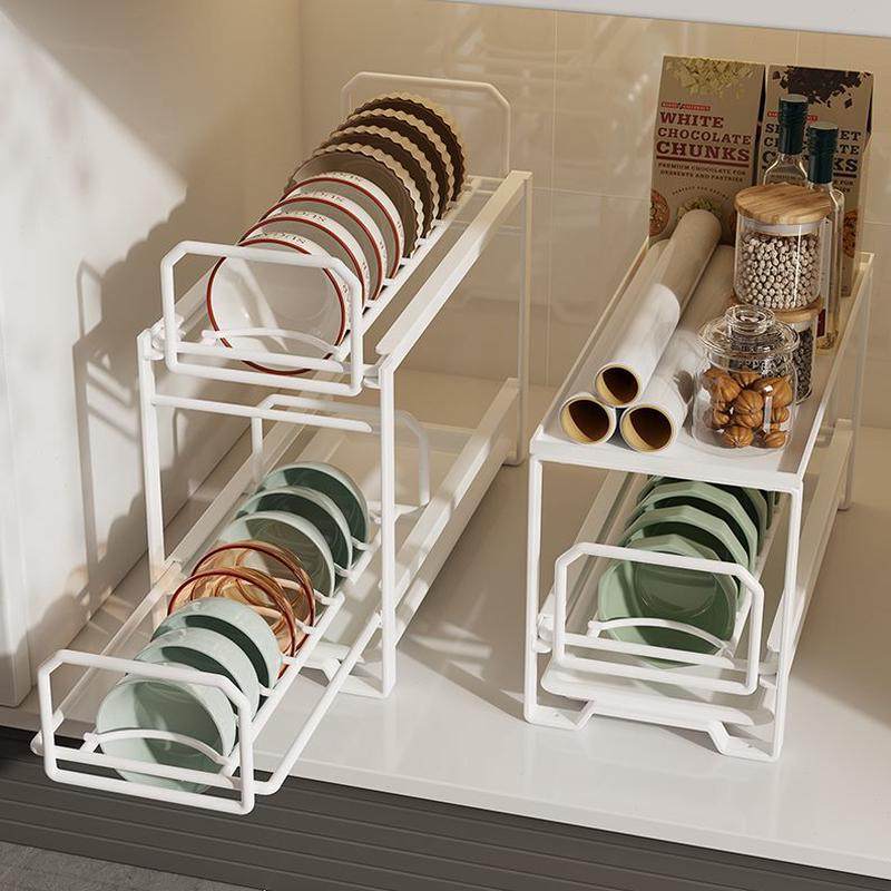 碗碟内置厨房沥水架碗架盘子橱柜碗碟收纳架分层抽拉抽屉式置物架,厨房/烹饪用具,碗架,淘宝优惠券,粉丝福利购,淘宝优惠卷