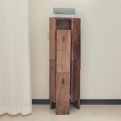 北美黑胡桃木轻奢秩序凳可堆叠家用聚会备用几何凳餐桌凳子花架