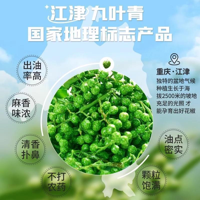 新货新鲜青花椒重庆江津藤椒麻椒真空袋装350克四川特产鲜花椒食
