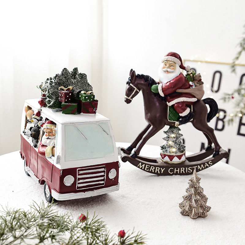 圣诞节装饰礼品圣诞老人木马小汽车摆件礼物桌面装饰家居橱窗布置,节庆用品/礼品,圣诞装饰品,淘宝优惠券,粉丝福利购,淘宝优惠卷