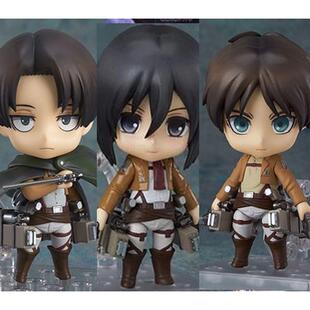 爆款gsc390 375进击的巨人艾伦 兵长三笠Q版粘土figma213可动手办