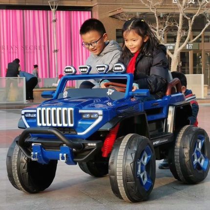 儿童双人电动汽车四轮可坐大人小孩超大号带遥控越野车宝宝玩具车