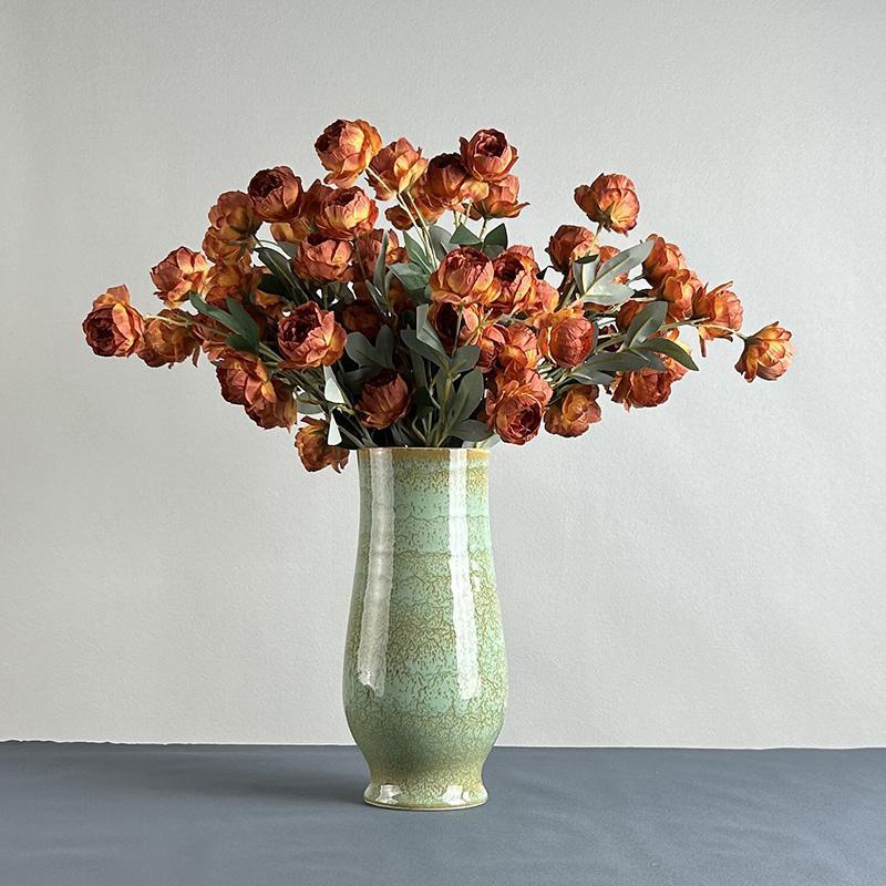 景德镇现代简约陶瓷花器油画风陶瓷花瓶家居装饰品时尚花瓶摆件图片