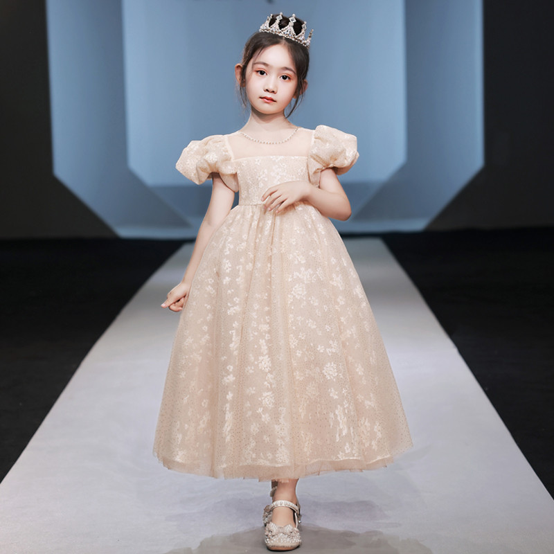 女童礼服主持人花童婚礼公主裙高端小女孩儿童走秀钢琴演出服夏季