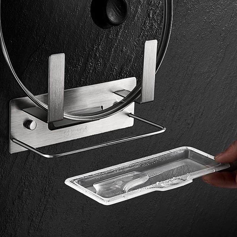 厨房置物架切菜板免打孔放收纳器锅盖架壁挂式砧板304子置不锈钢,厨房/烹饪用具,锅盖架/锅盖收纳垫,淘宝优惠券,粉丝福利购,淘宝优惠卷