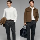 高品质酵洗单褶直筒休闲裤 DBL087 厚款 棉质面料 SANHEER 冬季