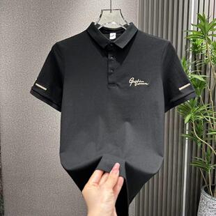 修身 Polo衫 男韩版 字母刺绣休闲百搭翻领半袖 新款 极速夏季 透气短袖