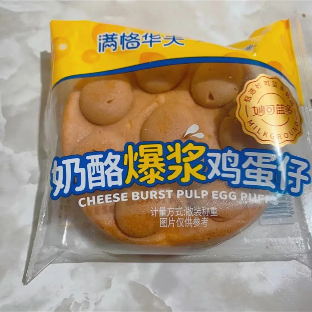 妙可蓝多奶酪爆浆鸡蛋仔360g早餐蛋糕面包满格华夫整