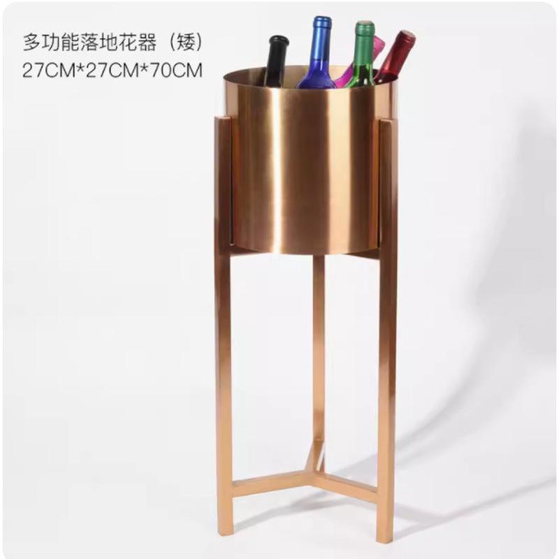 金属落地花瓶架子摆件大号仿真花插花干器客厅电视柜旁软装饰品